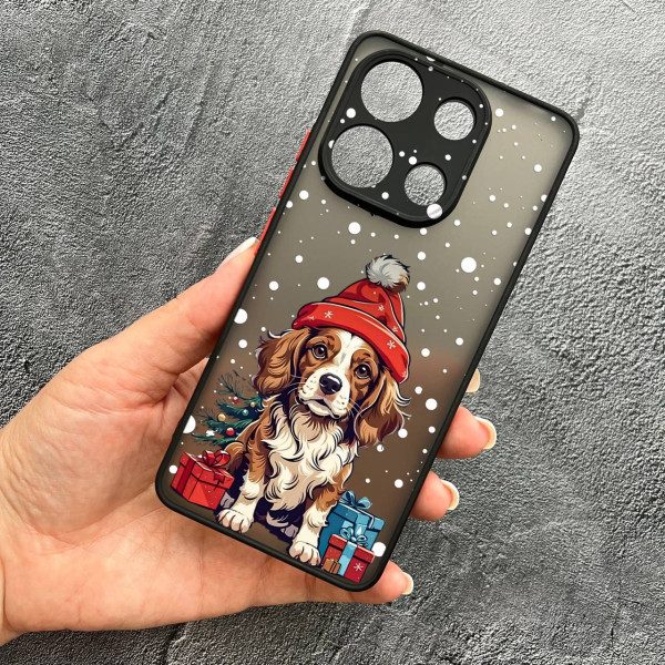 Чехол для Xiaomi Redmi Note 13 4G новогодняя собачка