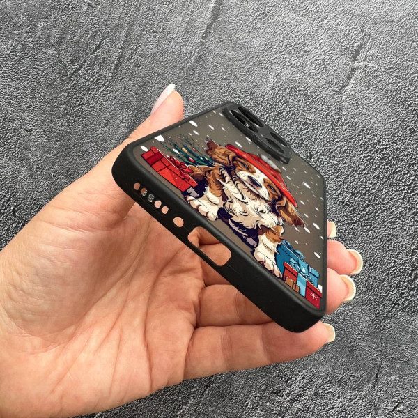 Чехол для Xiaomi Redmi Note 13 4G новогодняя собачка