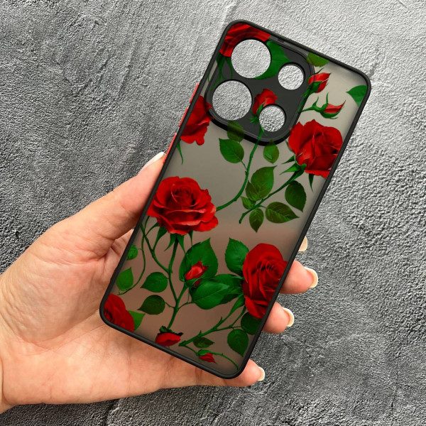 Чехол для Xiaomi Redmi Note 13 4G красные розы