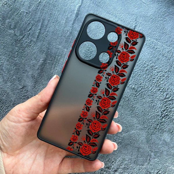 Чохол для Xiaomi Redmi Note 13 Pro 4G / Poco M6 Pro 4G / Xiaomi Redmi Note 14S з захистом камери вишиванка Донеччина