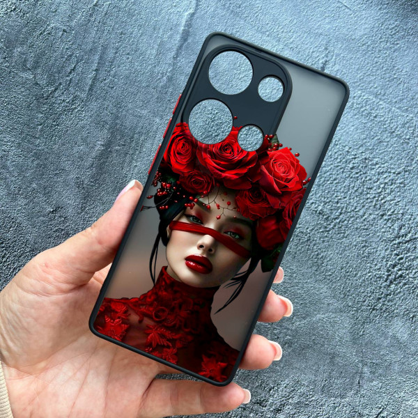 Чохол для Xiaomi Redmi Note 13 Pro 4G / Poco M6 Pro 4G / Xiaomi Redmi Note 14S з захистом камери дівчинка зі стрічкою