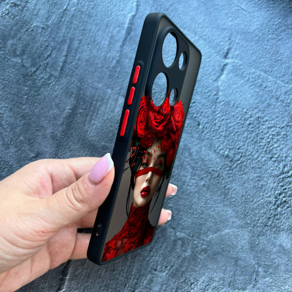 Чохол для Xiaomi Redmi Note 13 Pro 4G / Poco M6 Pro 4G / Xiaomi Redmi Note 14S з захистом камери дівчинка зі стрічкою