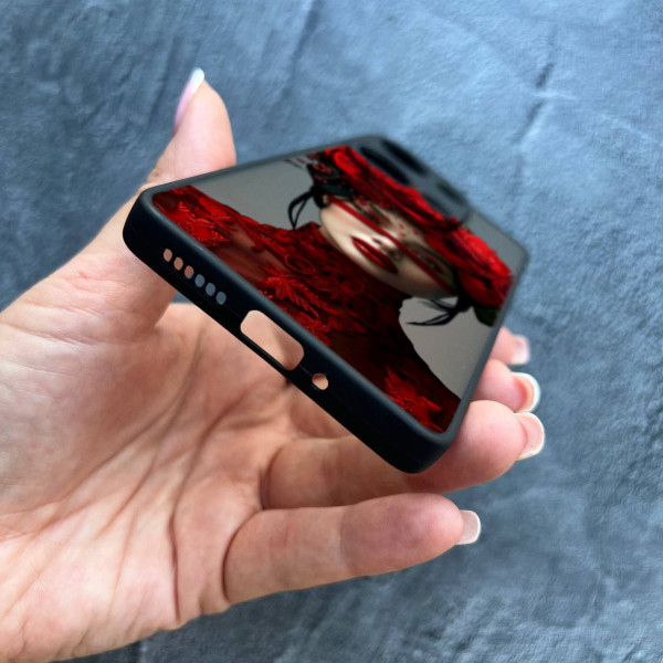 Чохол для Xiaomi Redmi Note 13 Pro 4G / Poco M6 Pro 4G / Xiaomi Redmi Note 14S з захистом камери дівчинка зі стрічкою