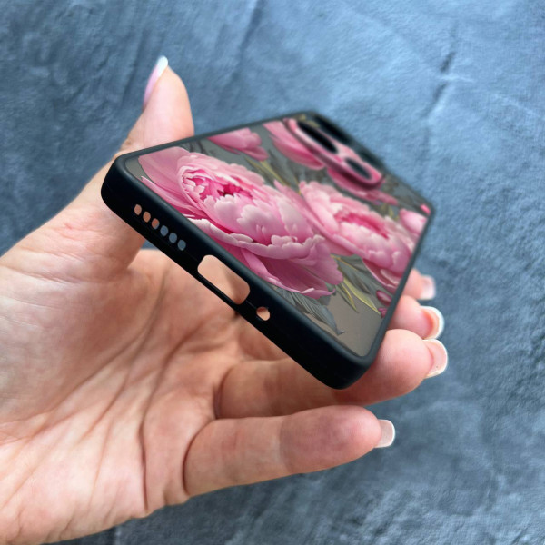 Чохол для Xiaomi Redmi Note 13 Pro 4G / Poco M6 Pro 4G / Xiaomi Redmi Note 14S з захистом камери півонії крупні