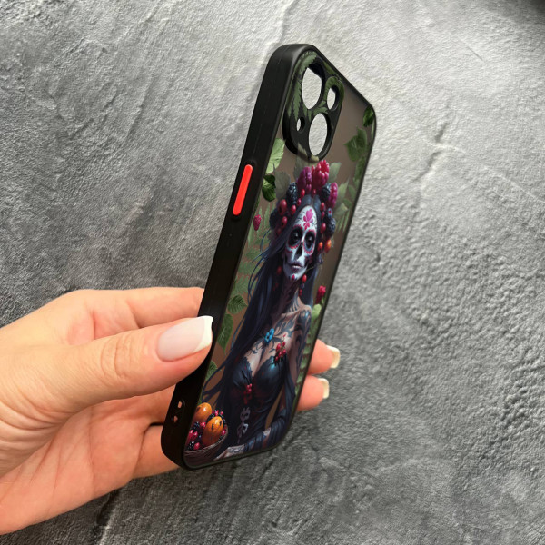 Чохол для iPhone 13 Санта-Муерте з листями