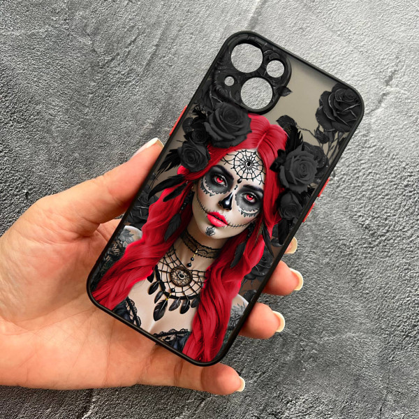 Чохол для iPhone 13 Санта-Муерте у трояндах