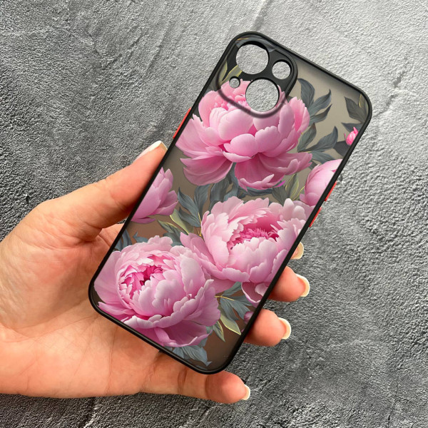Чохол для iPhone 13 півонії крупні