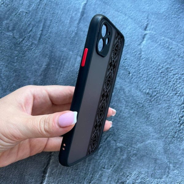 Чехол для iPhone 11 вышиванка черная оригинальная
