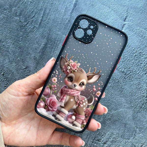 Чехол для IPhone 11 новогодний олененок