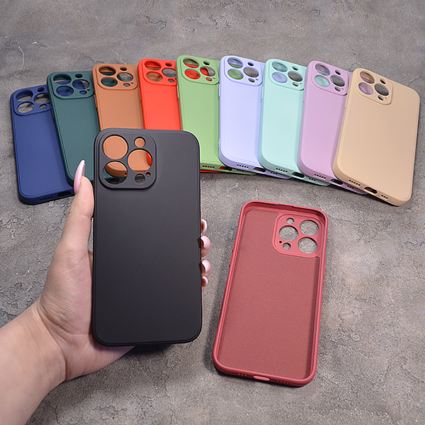 Однотонний чохол для iPhone 13 Pro з soft-touch покриттям і мікрофіброю всередині