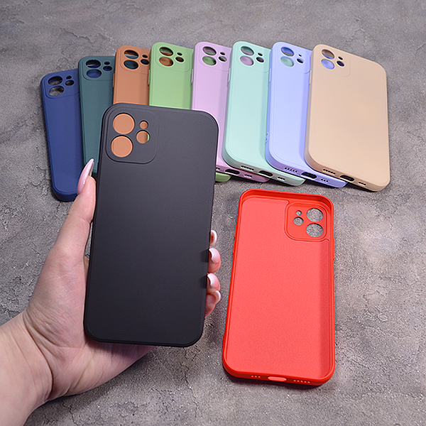 Однотонний чохол для IPhone 12 з soft-touch покриттям і мікрофіброю всередині