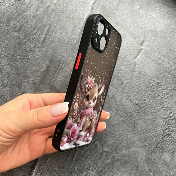 Чохол для iPhone 15 новорічне оленятко 