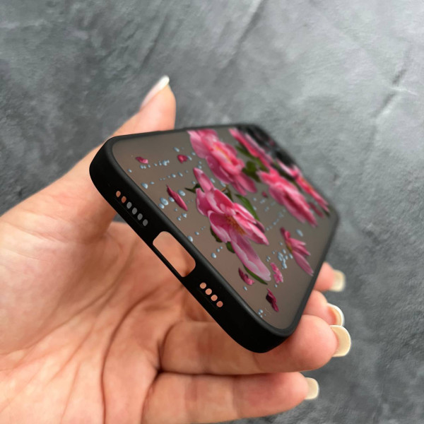 Чохол для iPhone 16 Pro Max півонії з дощем