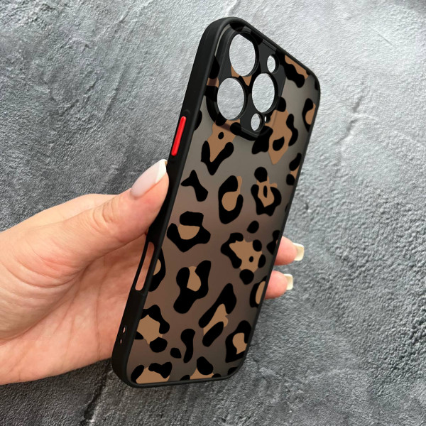 Чохол для iPhone 16 Pro Max леопард шоколадний