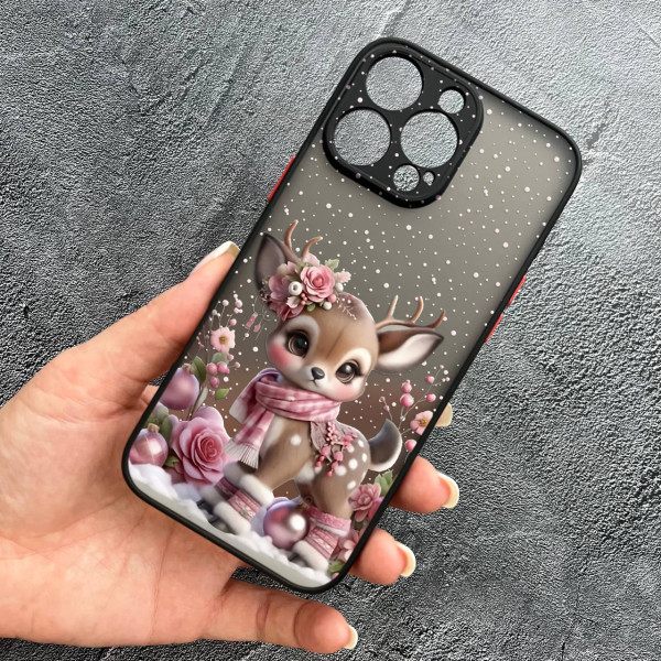 Чохол для iPhone 16 Pro Max новорічне оленятко