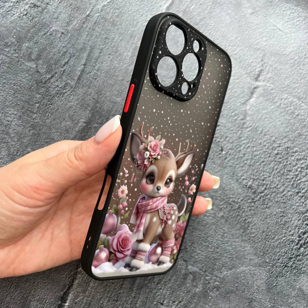 Чохол для iPhone 16 Pro Max новорічне оленятко