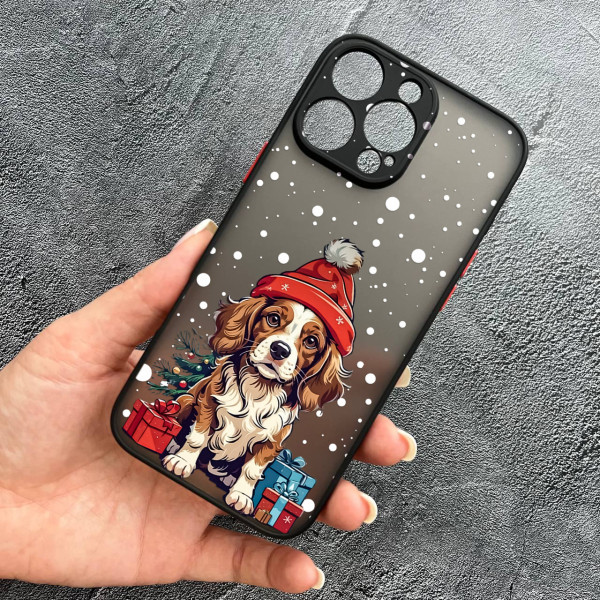 Чохол для iPhone 16 Pro Max новорічний песик