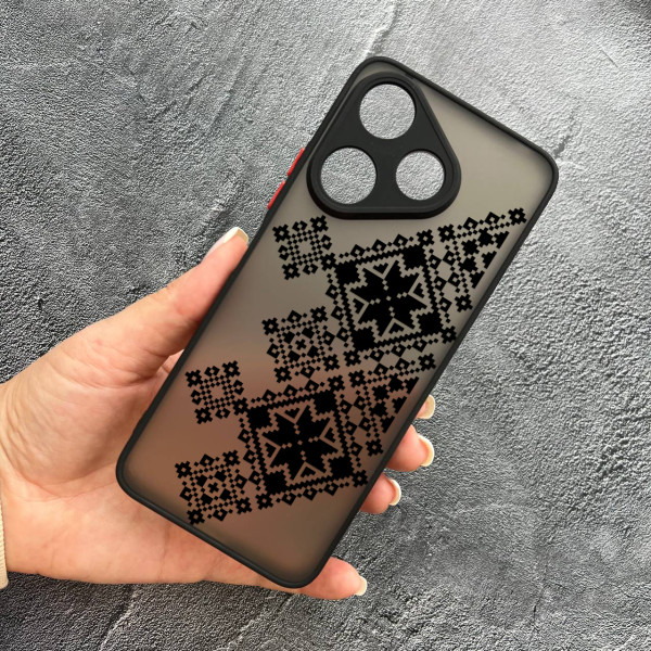 Чохол для Xiaomi Redmi 13 4G / Poco M6 4G вишиванка чорна українська
