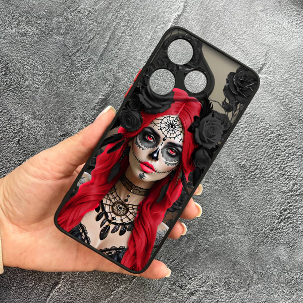 Чохол для Xiaomi Redmi 13 4G / Poco M6 4G Санта-Муерте у трояндах