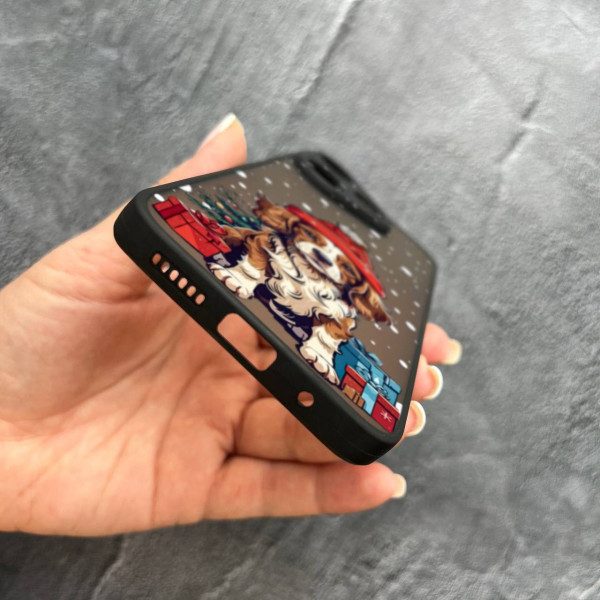 Чехол для Xiaomi Redmi 13 4G / Poco M6 4G новогодняя собачка