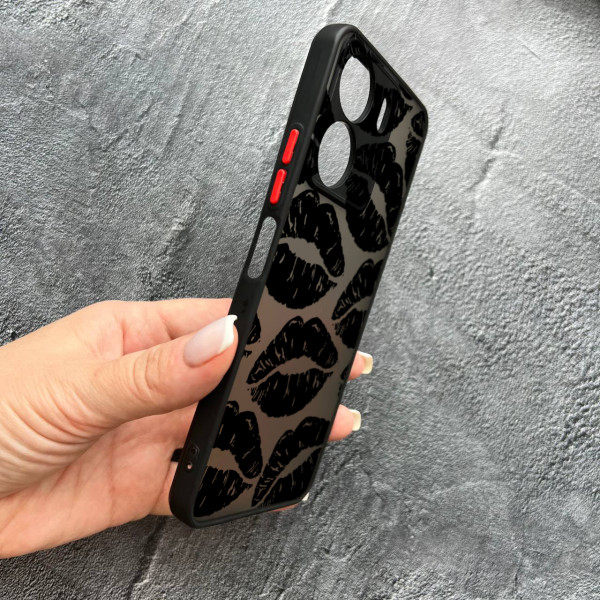 Чохол для Xiaomi Redmi 13C 4G / Poco C65 чорні губи