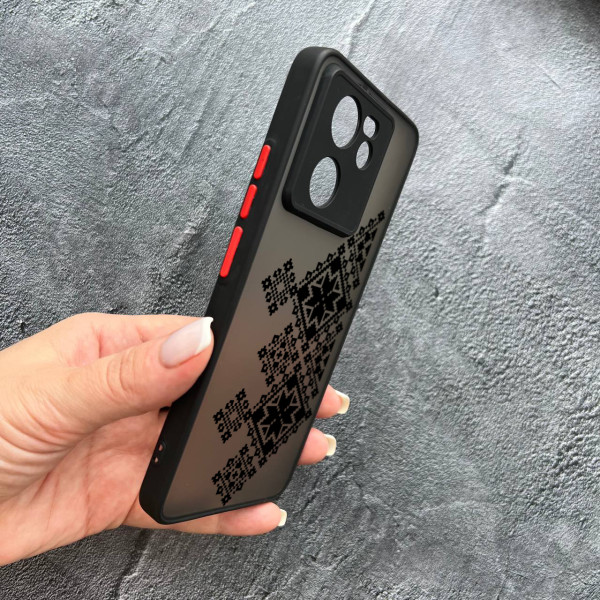 Чохол для Xiaomi 13T / 13T Pro вишиванка чорна українська