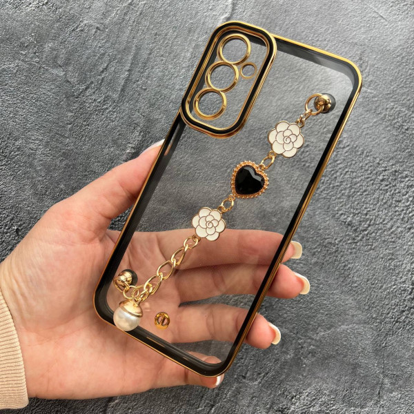 Чохол для Samsung Galaxy M14 прозорий з ланцюжком
