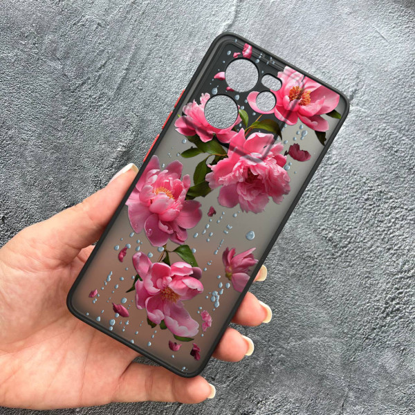 Чохол для Xiaomi 13T / 13T Pro півонії з дощем