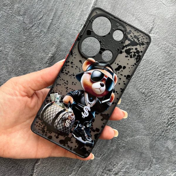 Чохол для Xiaomi Redmi Note 13 4G з захистом камери з ведмедиком Тедді
