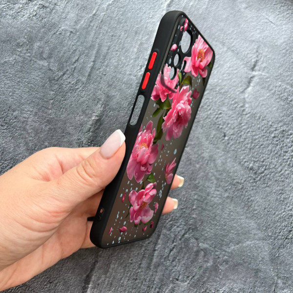 Чохол для Xiaomi Redmi Note 12S півонії з дощем