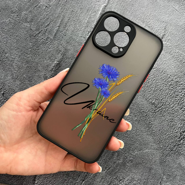 Чохол для iPhone 15 Pro Max патріотичний з волошкою