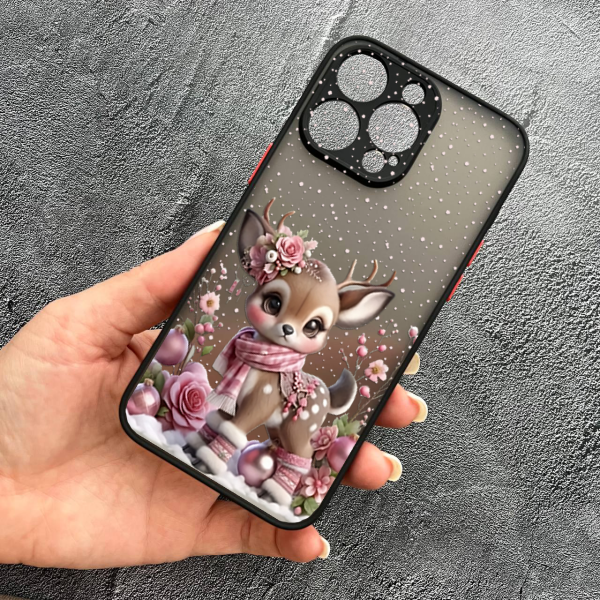 Чохол для iPhone 15 Pro Max новорічне оленятко