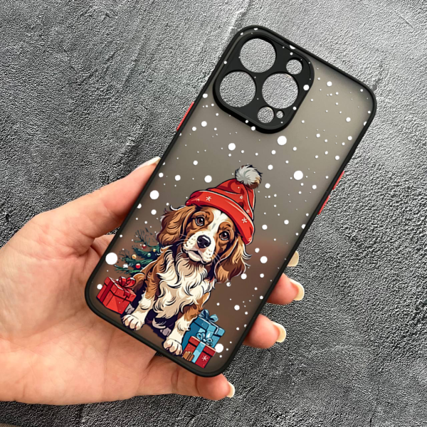 Чохол для iPhone 15 Pro Max новорічний песик