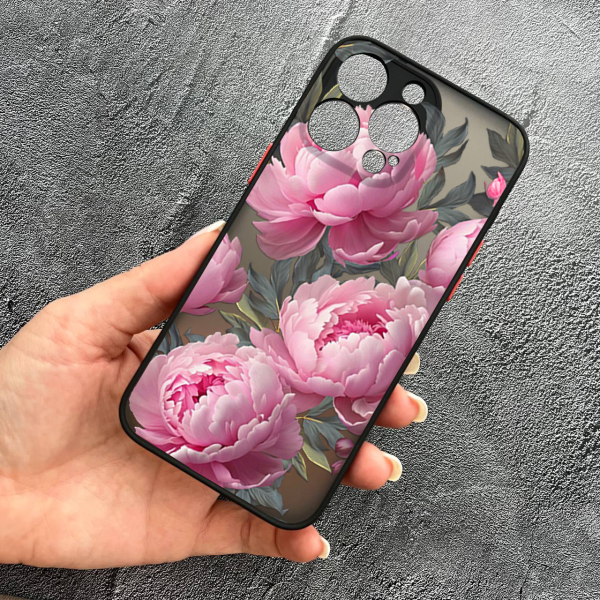 Чохол для iPhone 15 Pro Max півонії крупні