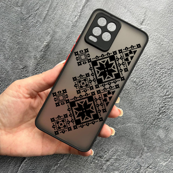 Чохол для Realme 8 / 8 Pro вишиванка чорна українська
