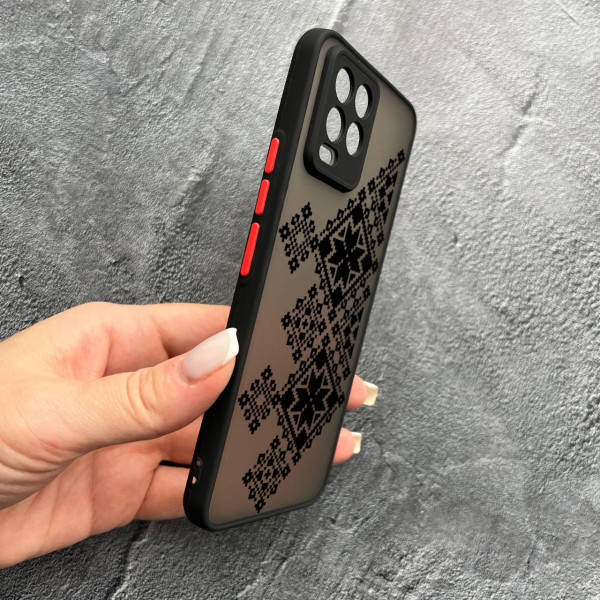 Чохол для Realme 8 / 8 Pro вишиванка чорна українська