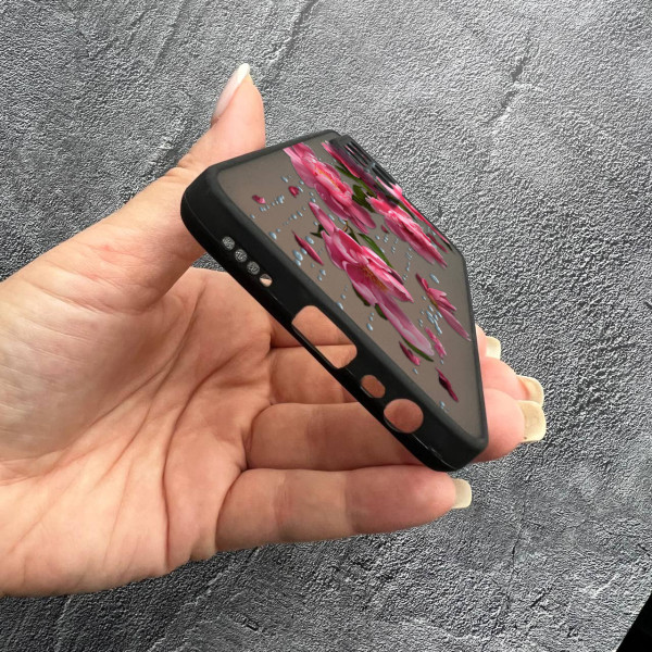 Чохол для Realme 8 / 8 Pro півонії з дощем