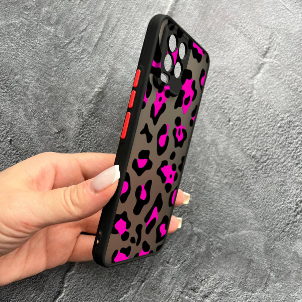 Чохол для Realme 8 / 8 Pro леопард рожевий