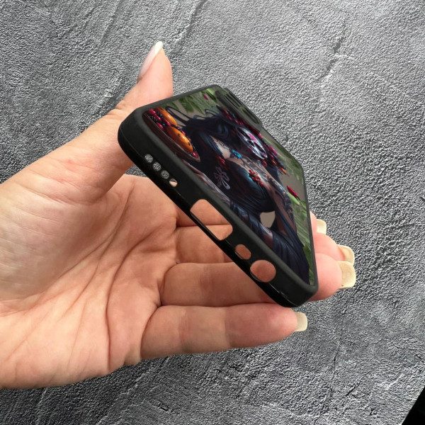 Чехол для Realme 8 / 8 Pro Санта-Муэрте с листьями