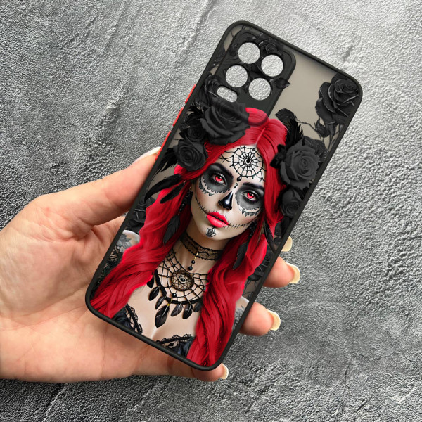 Чохол для Realme 8 / 8 Pro Санта-Муерте у трояндах