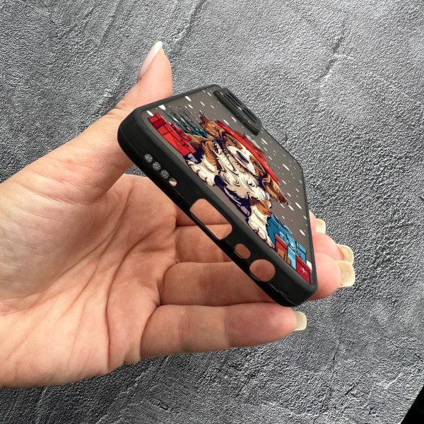 Чехол для Realme 8 / 8 Pro новогодняя собачка