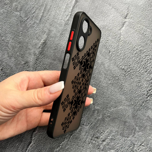 Чохол для Realme 10 вишиванка чорна українська