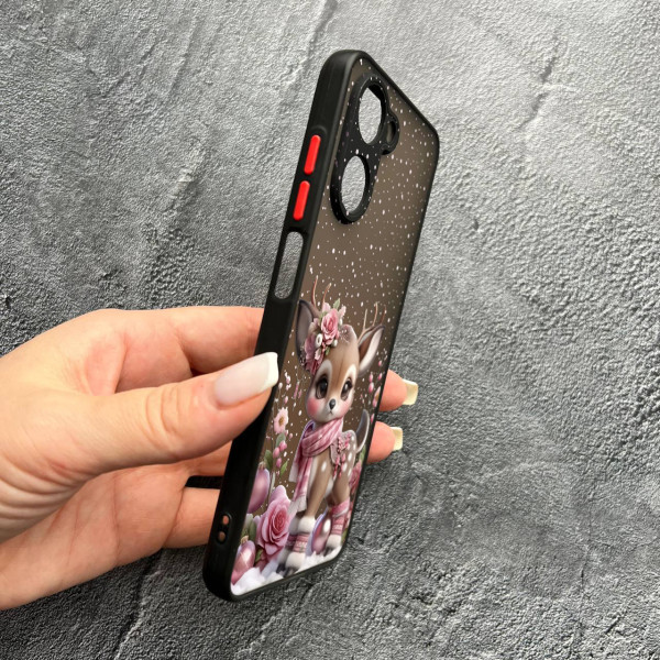 Чохол для Realme 10 новорічне оленятко