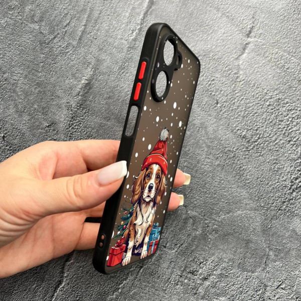 Чохол для Realme 10 новорічний песик