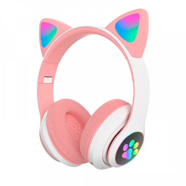 Беспроводные наушники с ушками TUCCI Pink