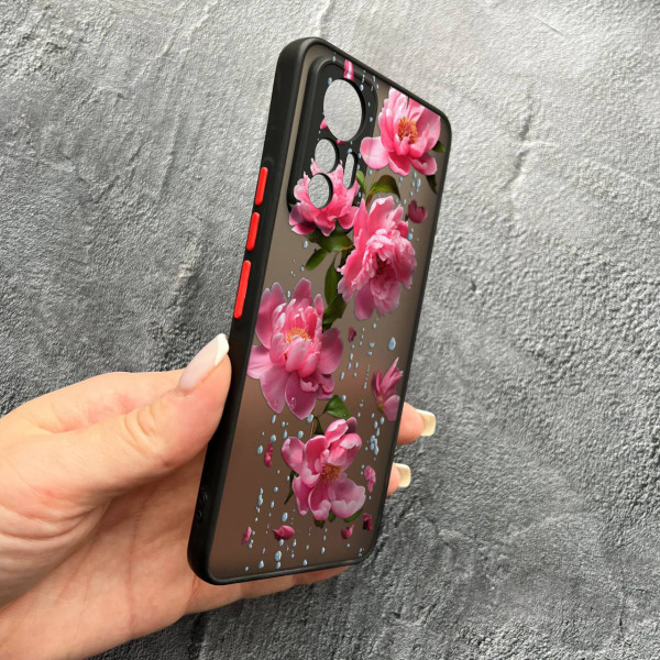 Чохол для Xiaomi 12 Lite півонії з дощем