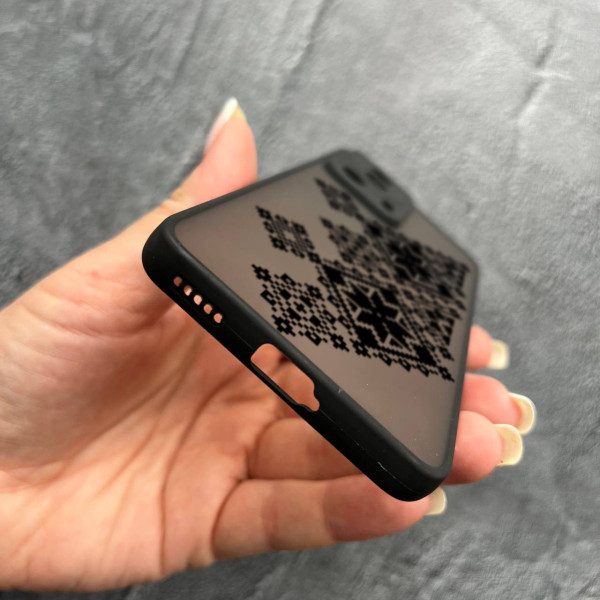 Чехол для Xiaomi 13 Lite вышиванка черная украинская