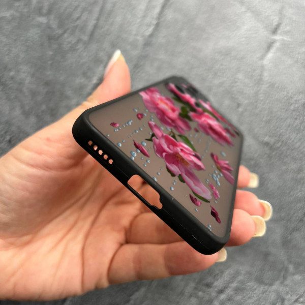 Чехол для Xiaomi 13 Lite пионы с дождем