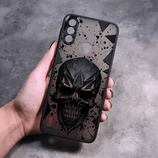 Чехол для Motorola E7 Power / Motorola Е7i power череп в кубе