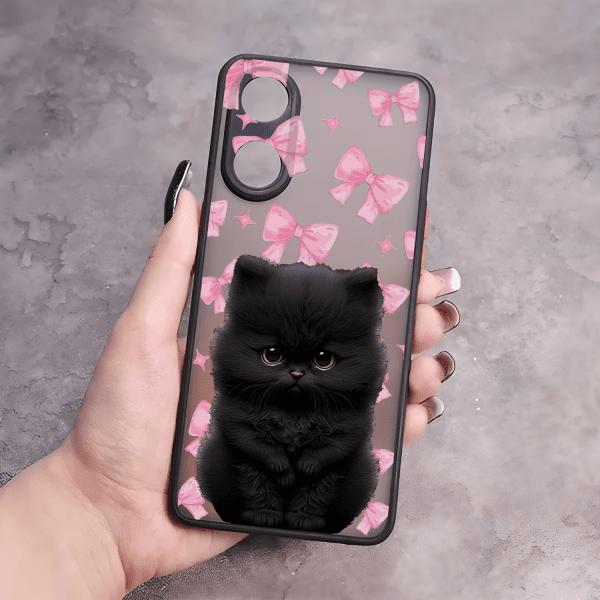 Чехол для Oppo Reno 8T 4G котик с бантиками